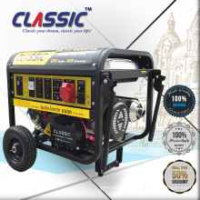 Top selling Three phase square frame with wheels and handle 2015 new design new model gasoline generator 6kw 220v/380v